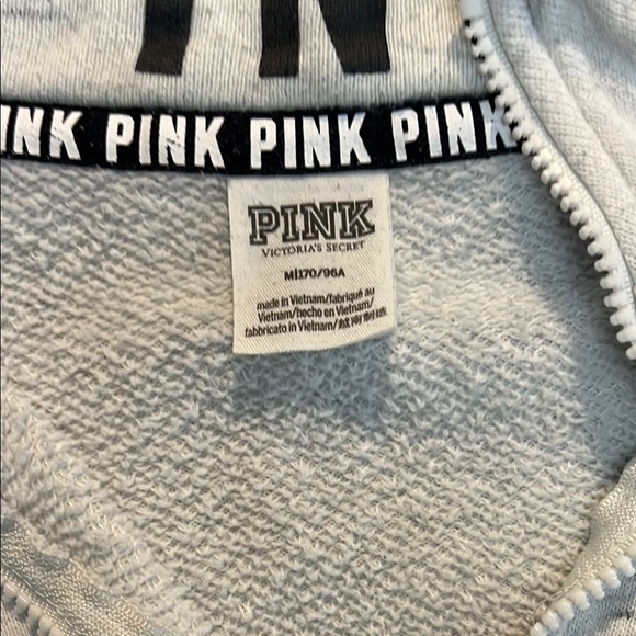 Victoria's Secret PINK Grey Quarter-Zip Pullover - Picture 2 of 2